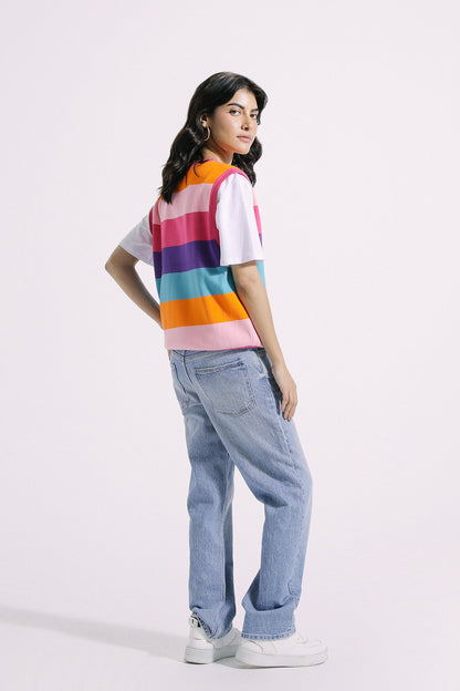 Ethnic - STRIPED KNIT VEST (E0559/108/408)
