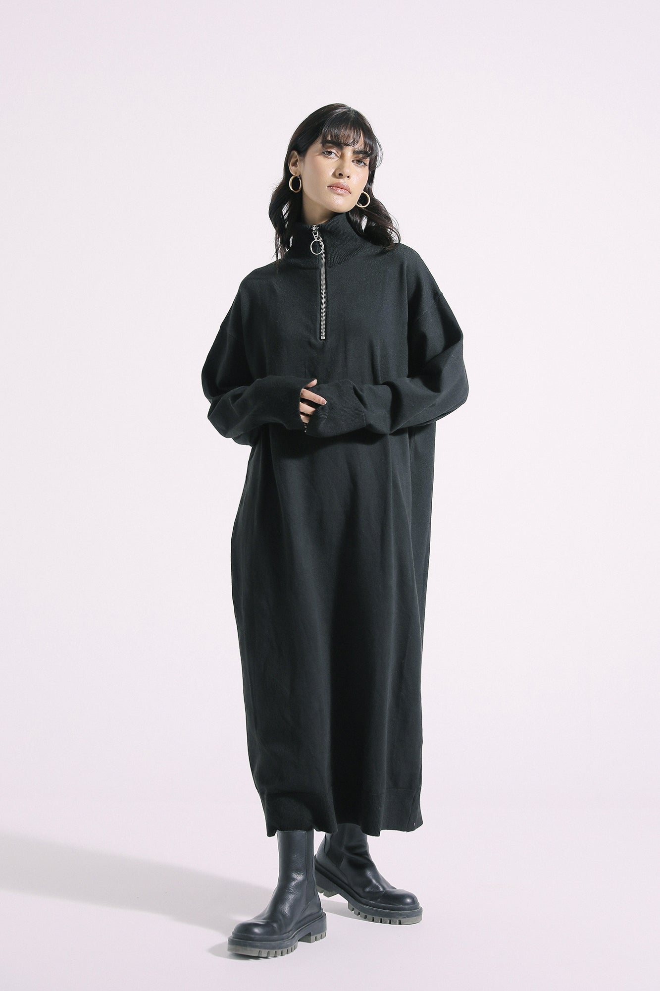 Ethnic - BAGG KNIT DRESS WITH ZIP (E0655/108/902)