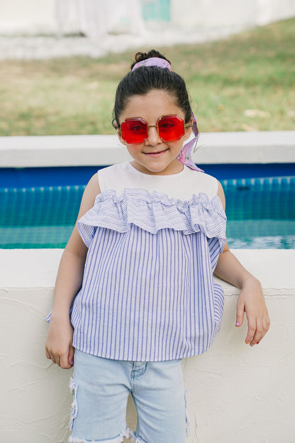 Ethnic - STRIPED TOP (E0670/401/606)