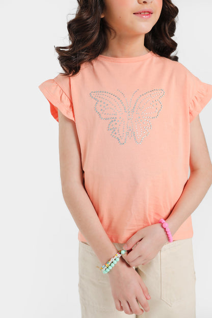 Ethnic - EMBELLISHED T-SHIRT (E0706/301/214)