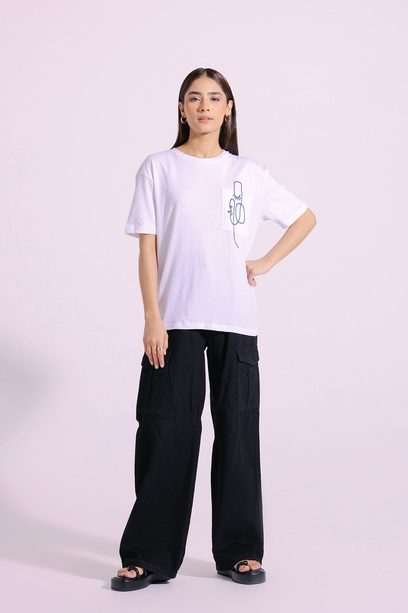 Ethnic - EMBROIDERED T-SHIRT (E0756/108/003)