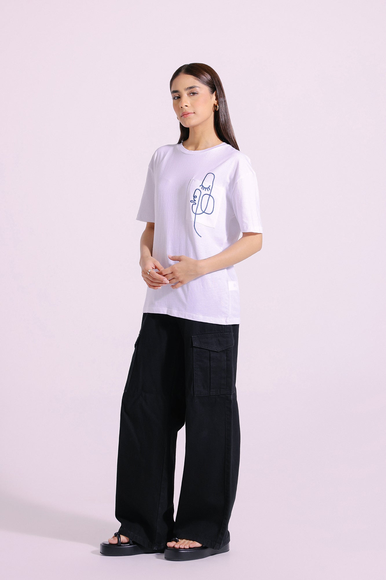 Ethnic - EMBROIDERED T-SHIRT (E0756/108/003)