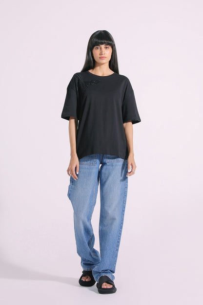 Ethnic - EMBROIDERED T-SHIRT (E0757/108/901)