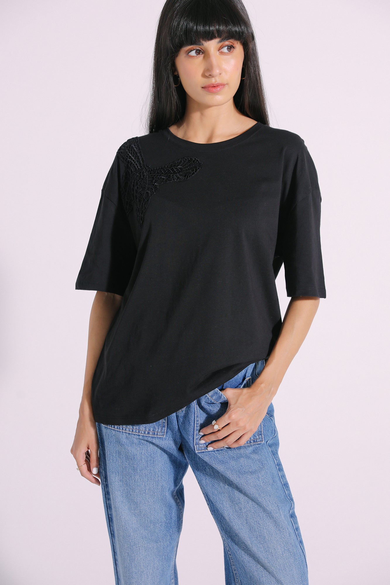 Ethnic - EMBROIDERED T-SHIRT (E0757/108/901)