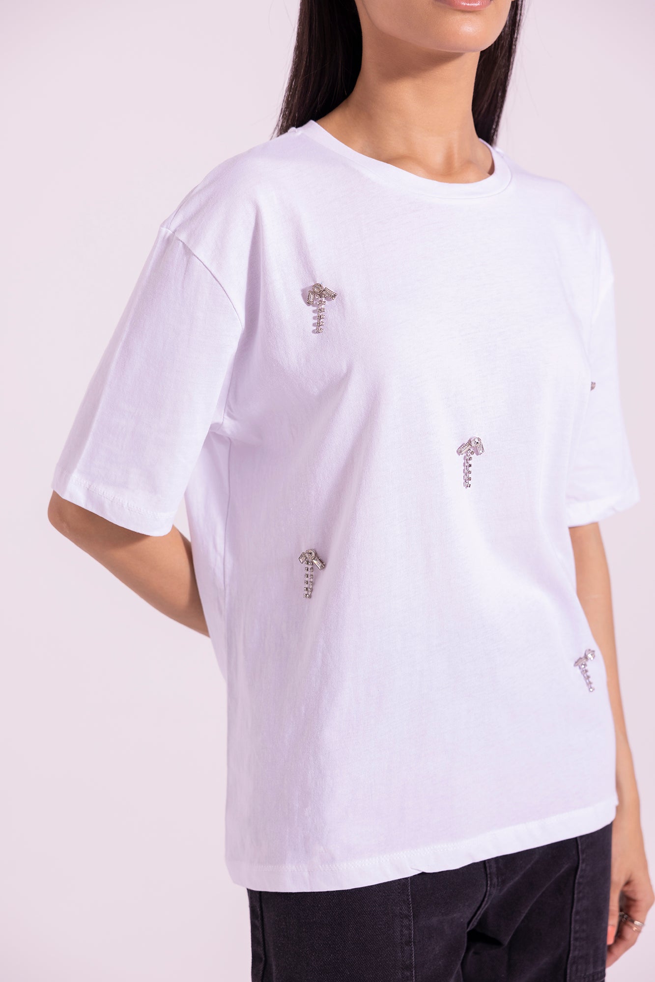 Ethnic - EMBELLISHED T-SHIRT (E0759/108/003)