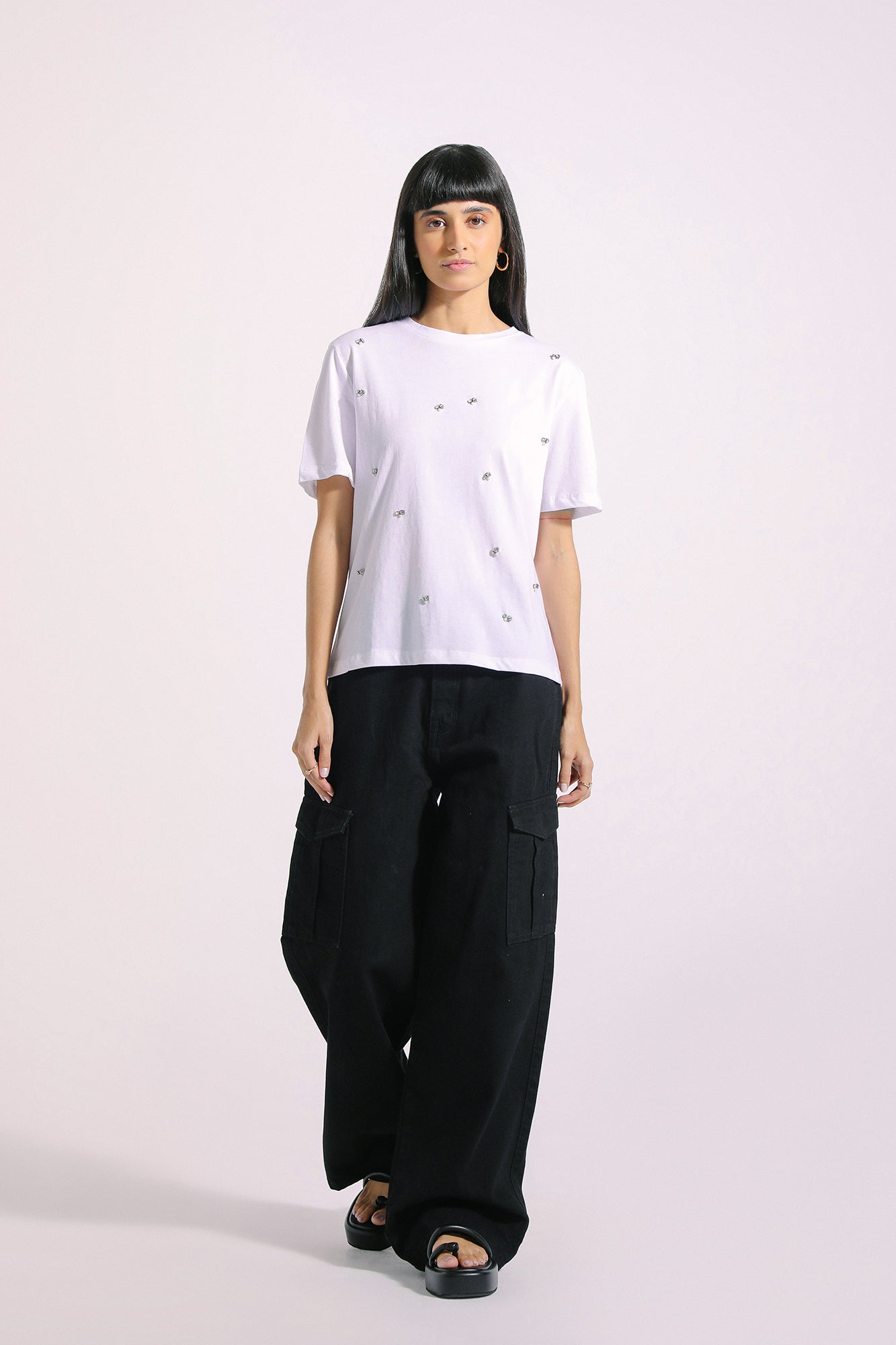 Ethnic - EMBELLISHED T-SHIRT (E0760/108/001)