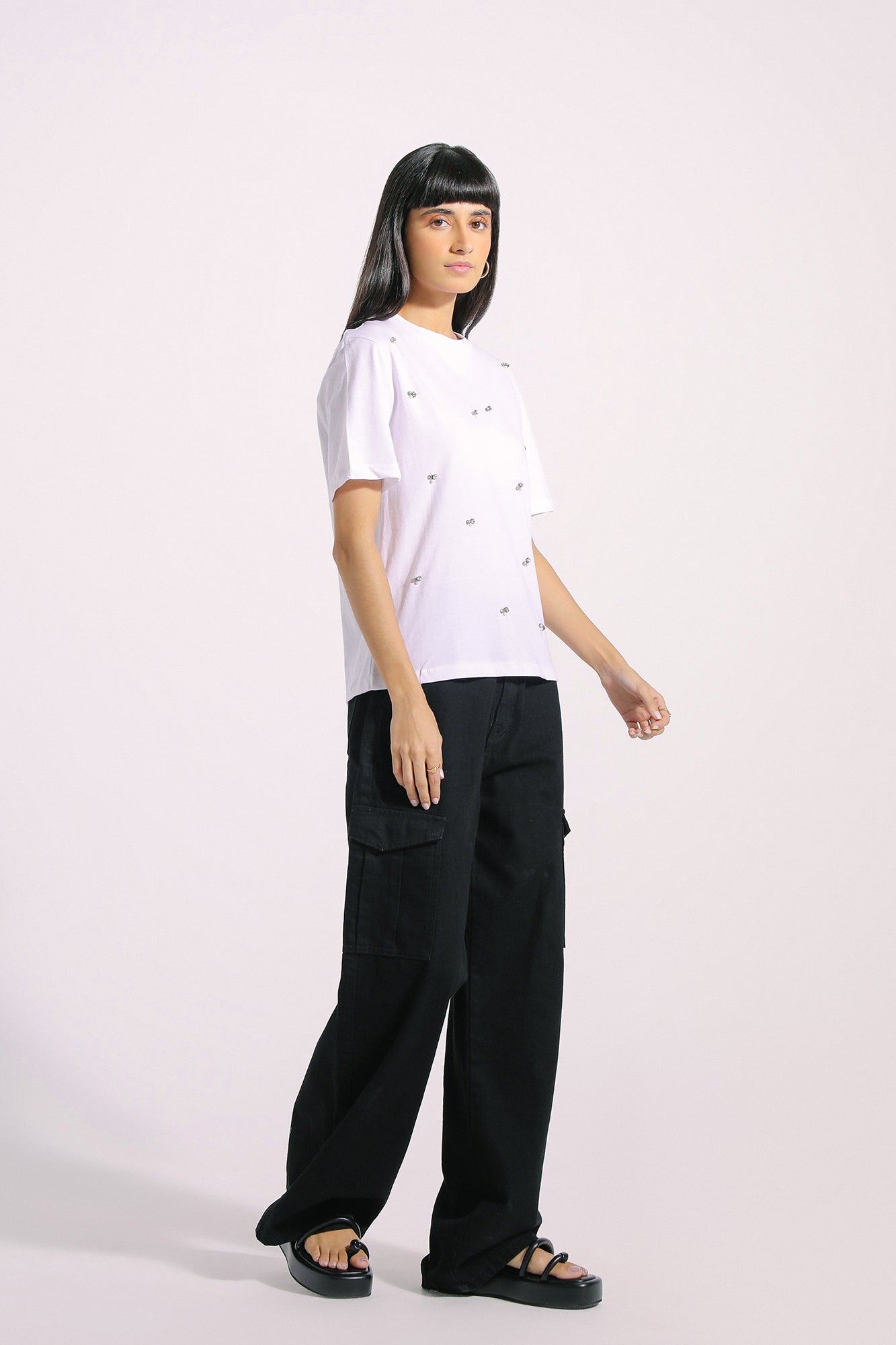 Ethnic - EMBELLISHED T-SHIRT (E0760/108/001)