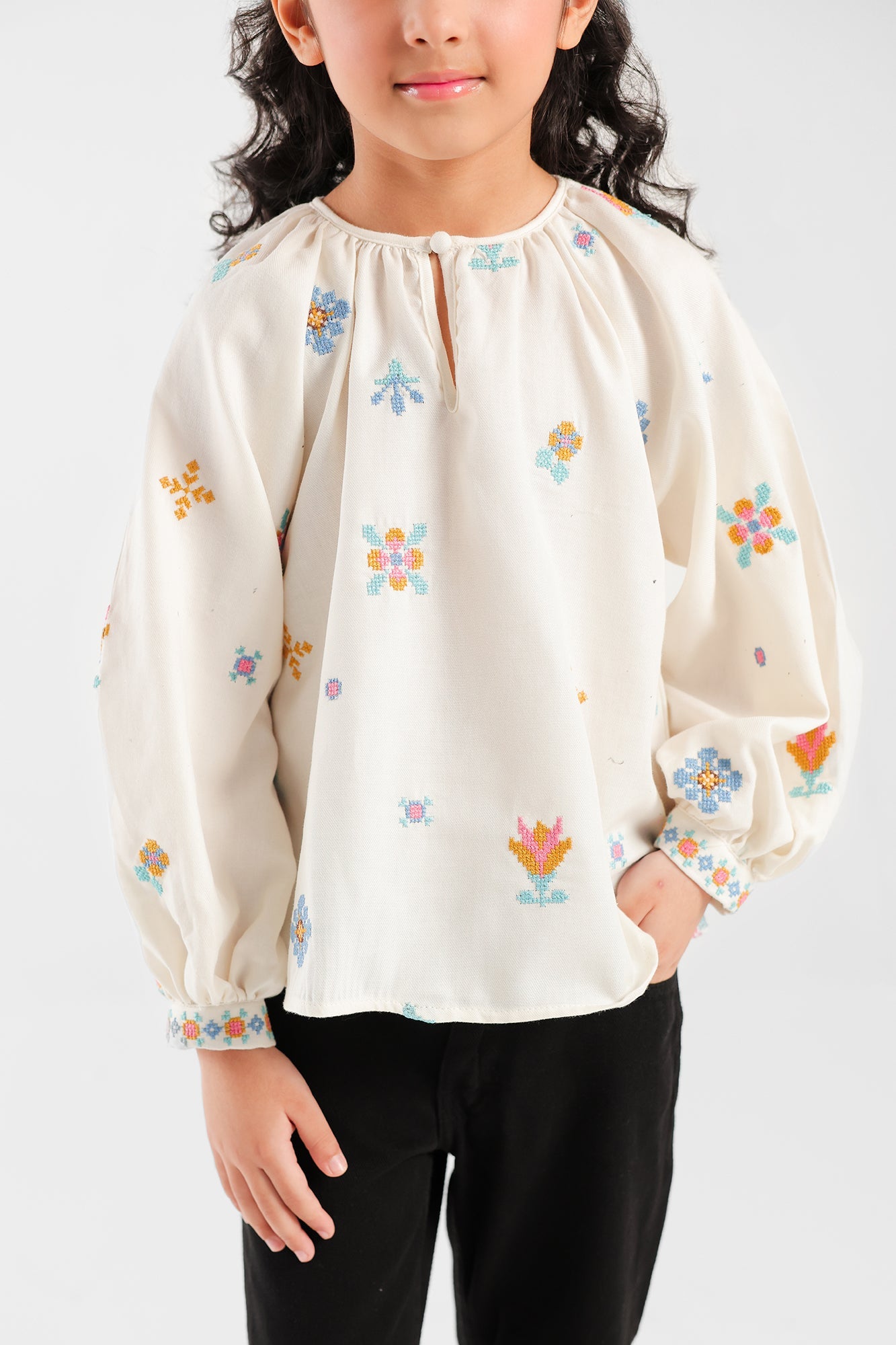 Ethnic - EMBROIDERED TOP (E0778/401/005)