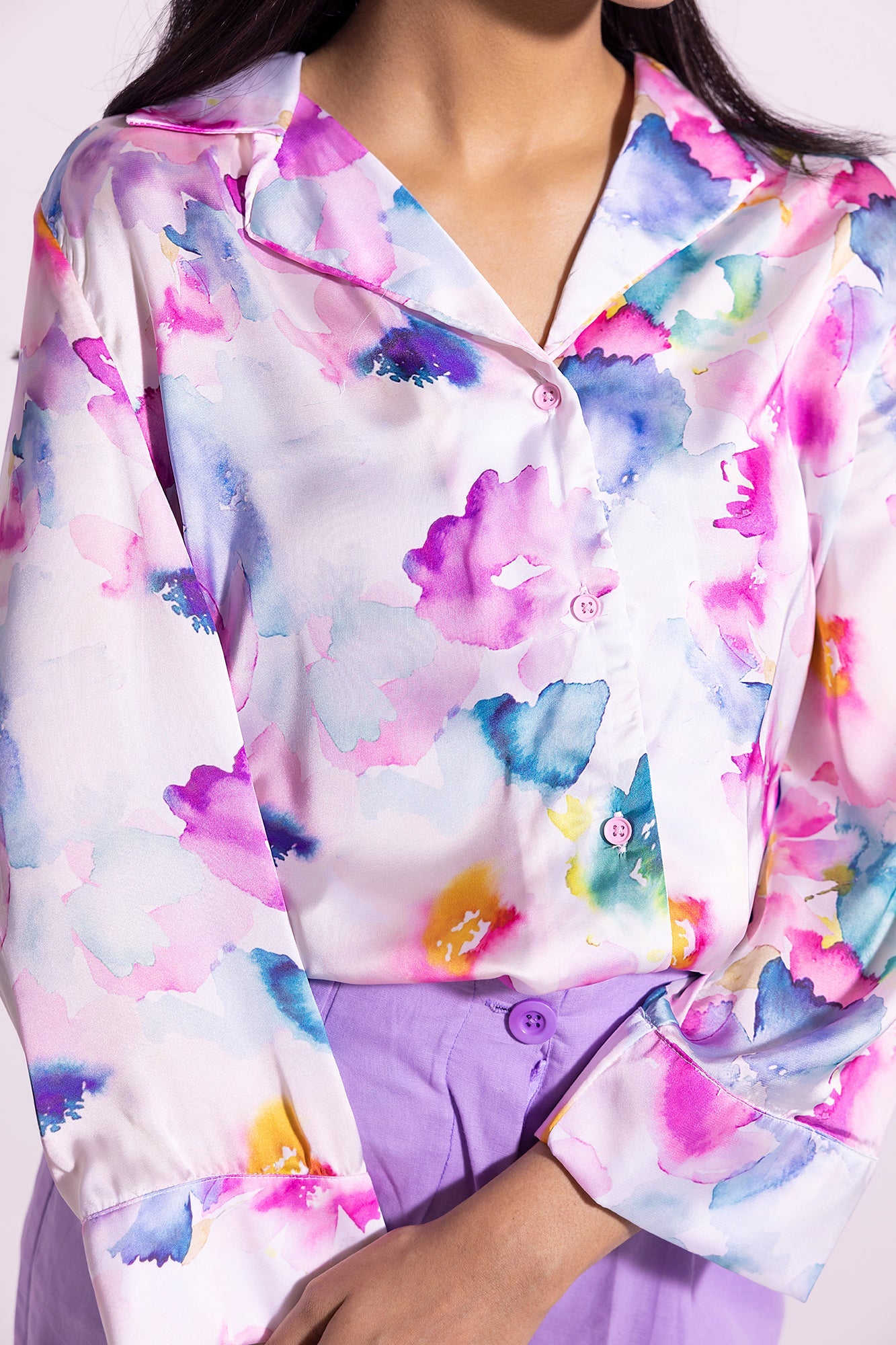 Ethnic - PRINTED BUTTON DOWN SHIRT (E0796/108/001)