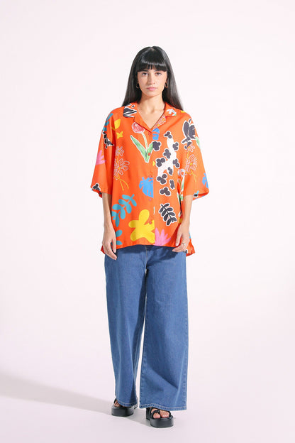 Ethnic - PRINTED BUTTON DOWN SHIRT (E0803/108/205)