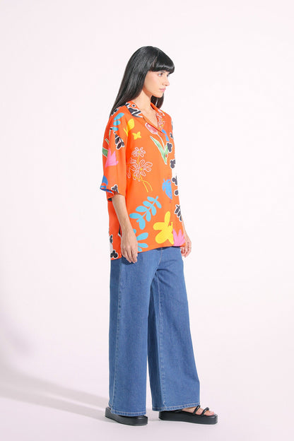 Ethnic - PRINTED BUTTON DOWN SHIRT (E0803/108/205)