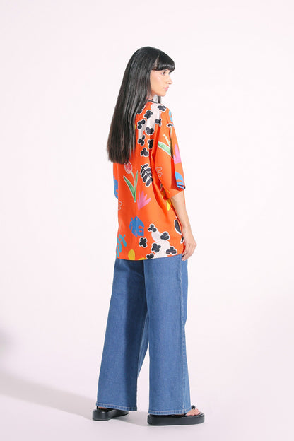 Ethnic - PRINTED BUTTON DOWN SHIRT (E0803/108/205)