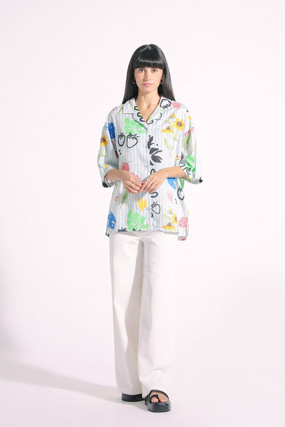 Ethnic - PRINTED BUTTON DOWN SHIRT (E0803/108/634)