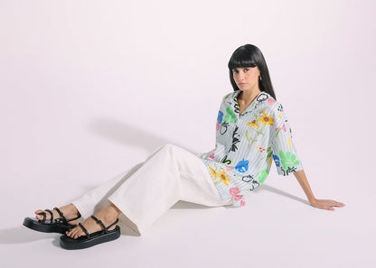 Ethnic - PRINTED BUTTON DOWN SHIRT (E0803/108/634)