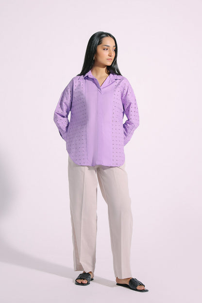 Ethnic - SCHIFLI EMBROIDERED SHIRT (E0809/108/511)