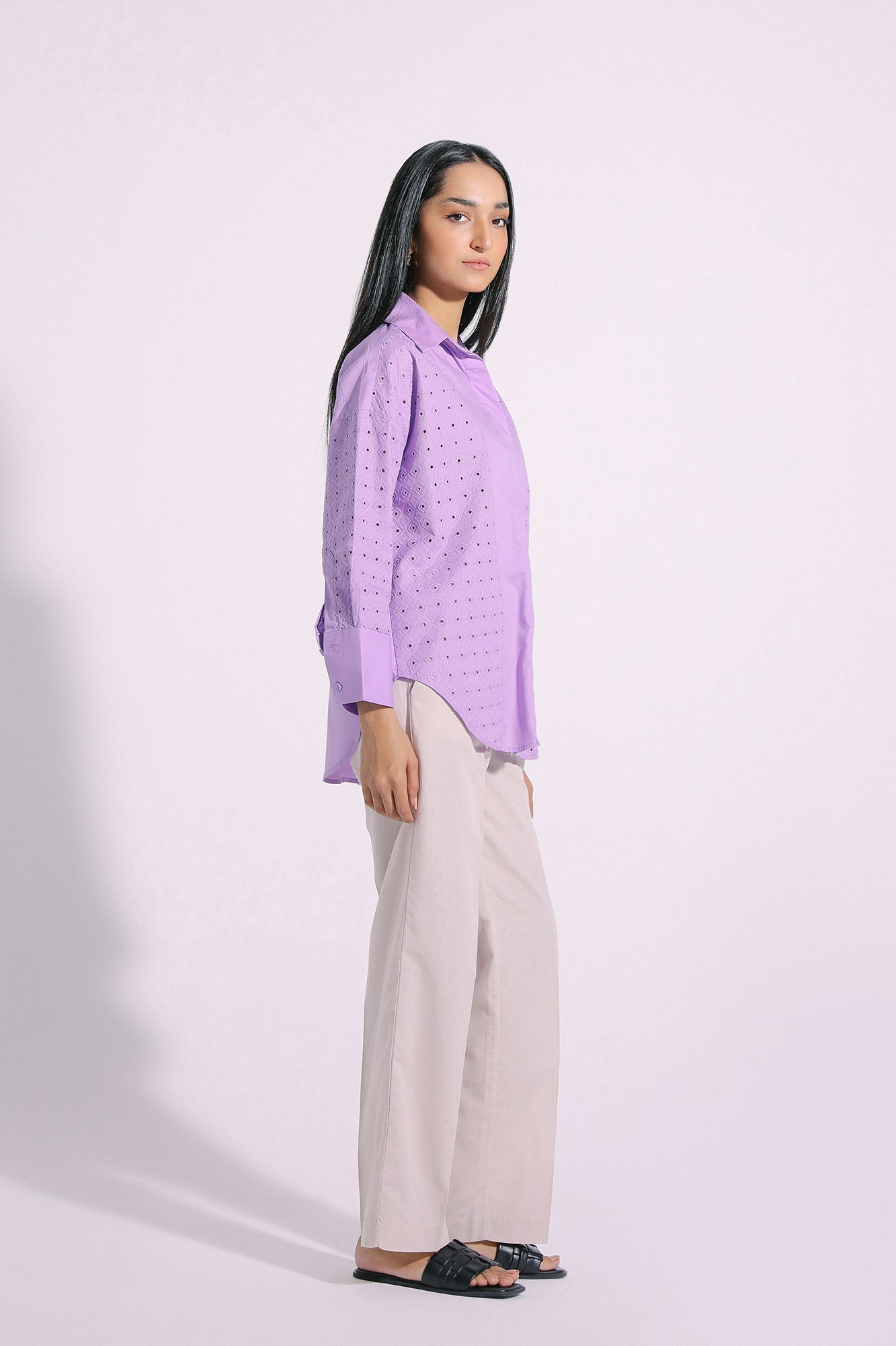 Ethnic - SCHIFLI EMBROIDERED SHIRT (E0809/108/511)