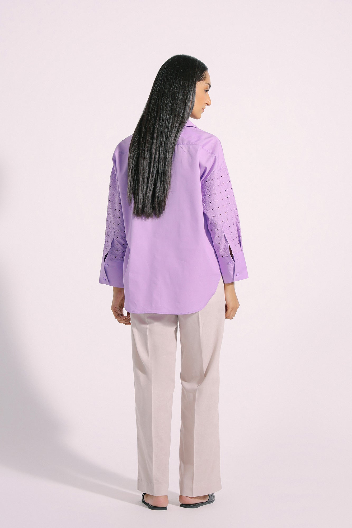 Ethnic - SCHIFLI EMBROIDERED SHIRT (E0809/108/511)