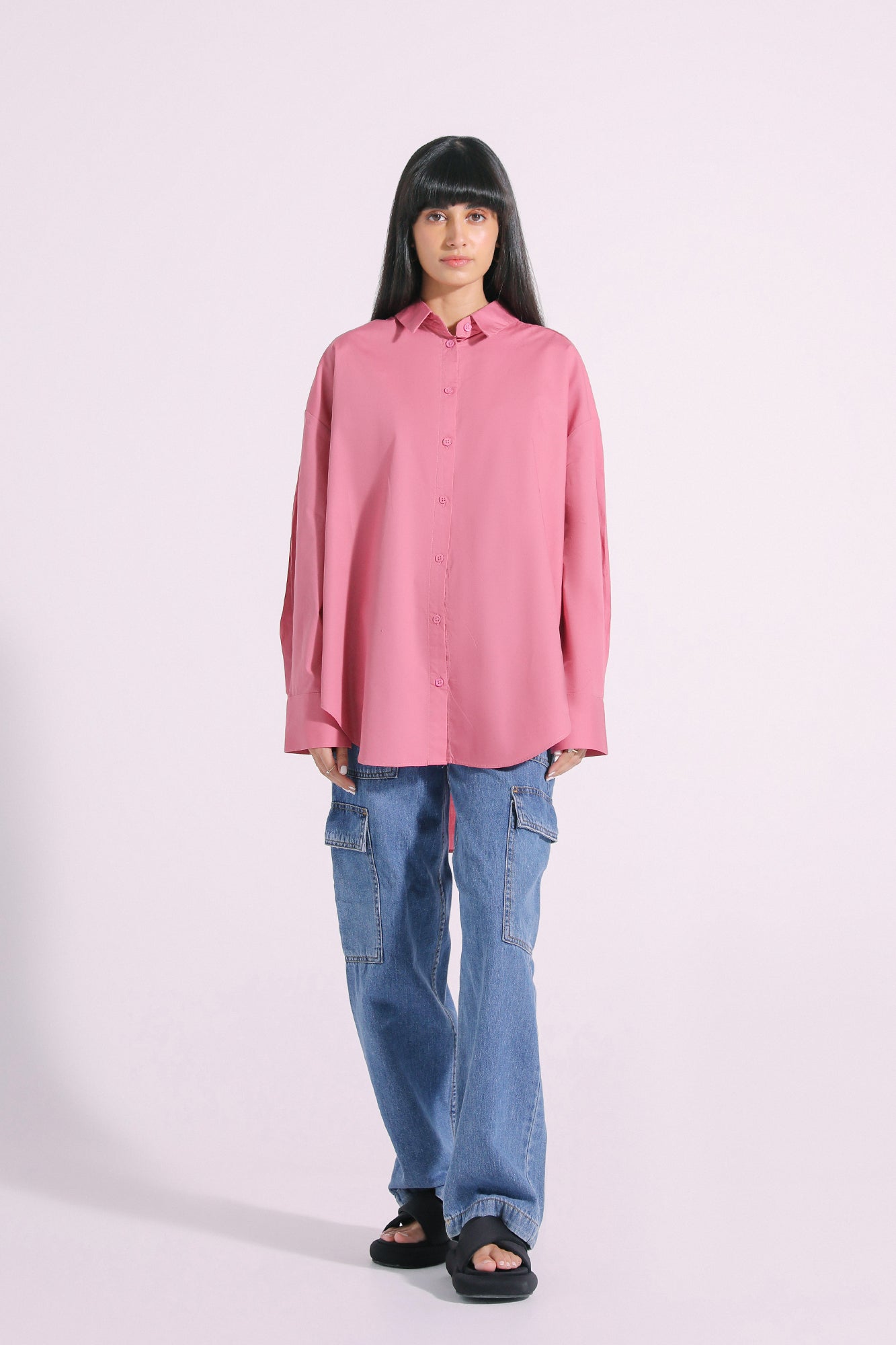 Ethnic - SOLID BUTTON DOWN SHIRT (E0828/108/424)