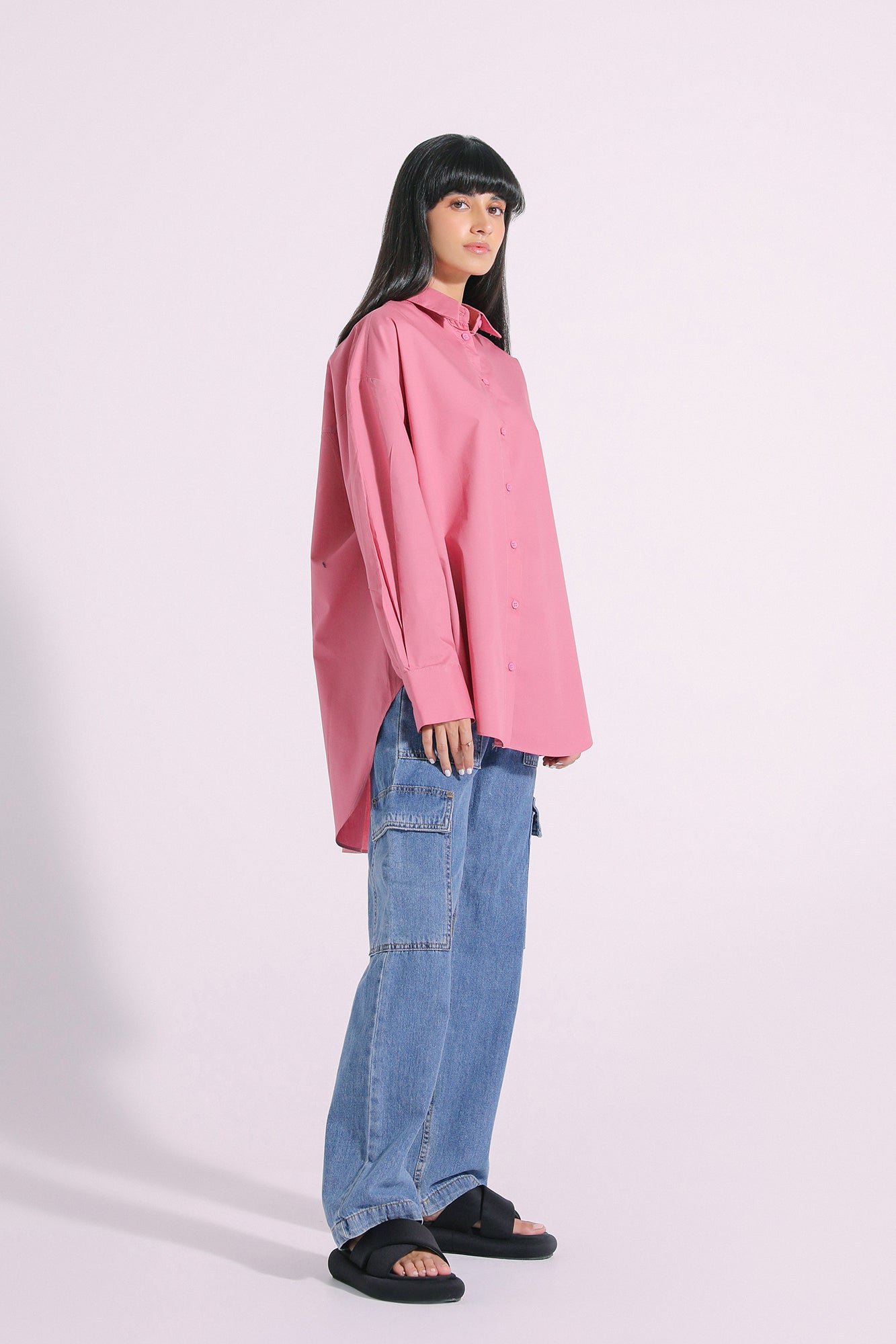 Ethnic - SOLID BUTTON DOWN SHIRT (E0828/108/424)