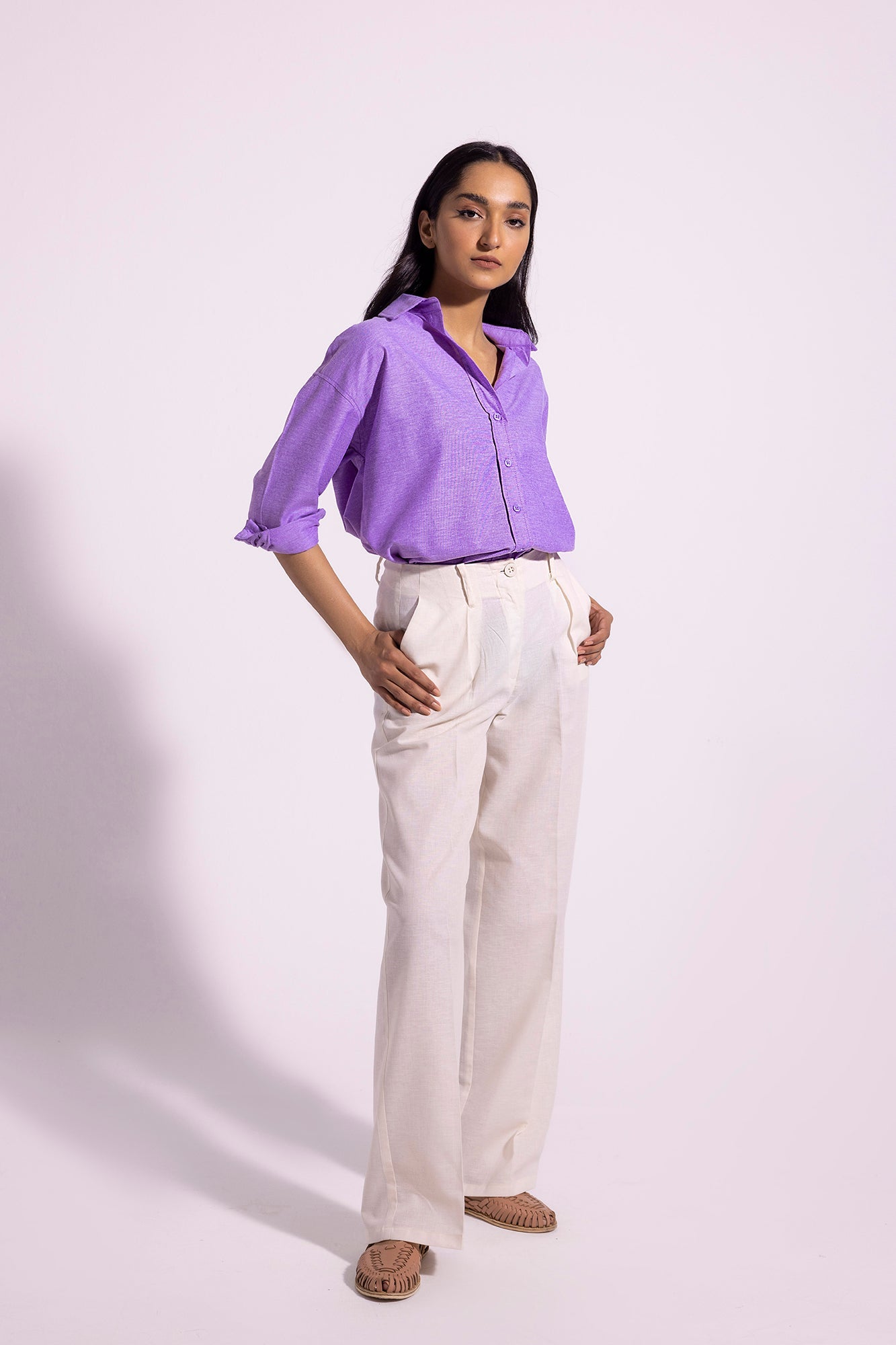 Ethnic - SOLID BUTTON DOWN SHIRT (E0833/108/512)