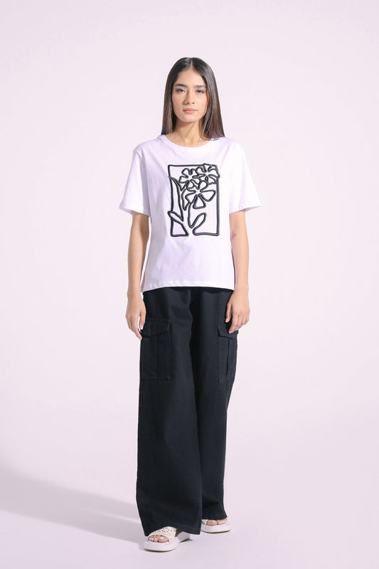 Ethnic - EMBROIDERED T-SHIRT (E1015/108/001)