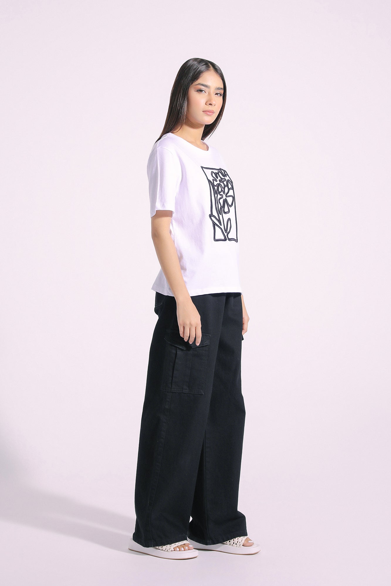 Ethnic - EMBROIDERED T-SHIRT (E1015/108/001)