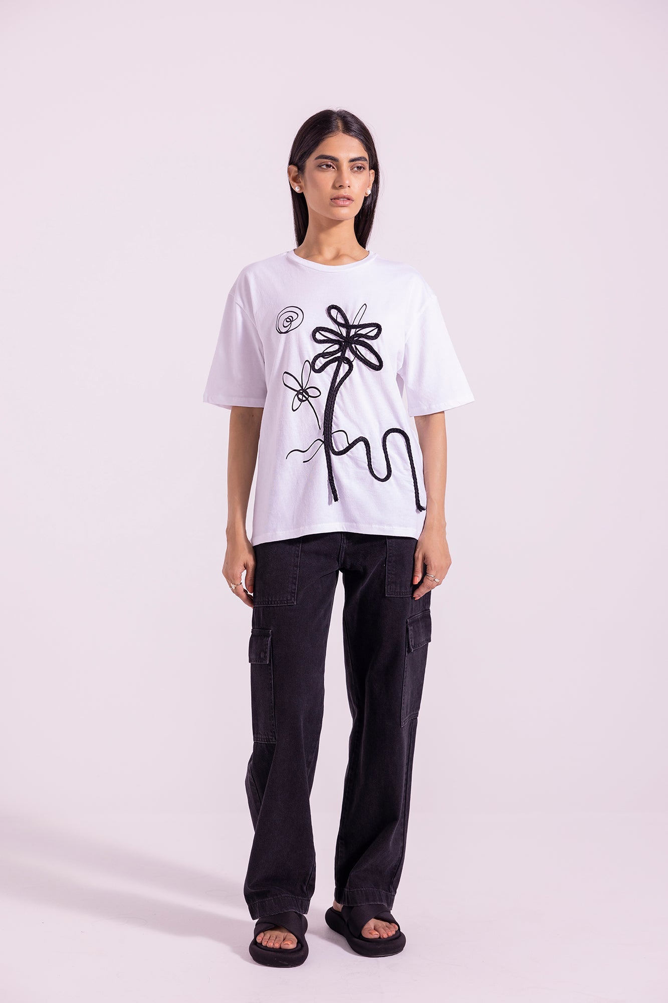 Ethnic - EMBROIDERED T-SHIRT (E1019/108/001)