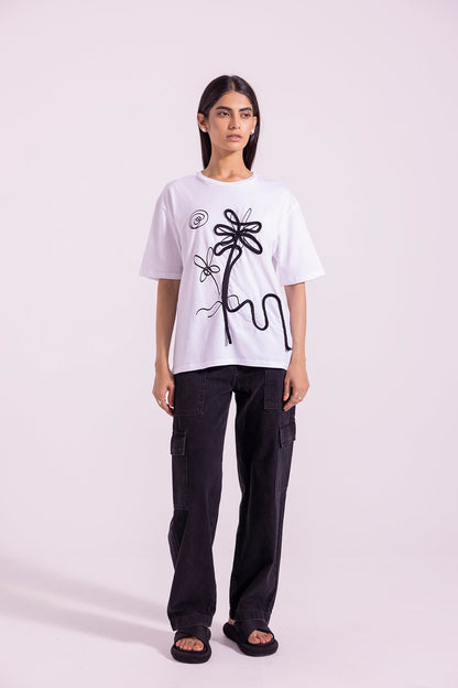 Ethnic - EMBROIDERED T-SHIRT (E1019/108/001)