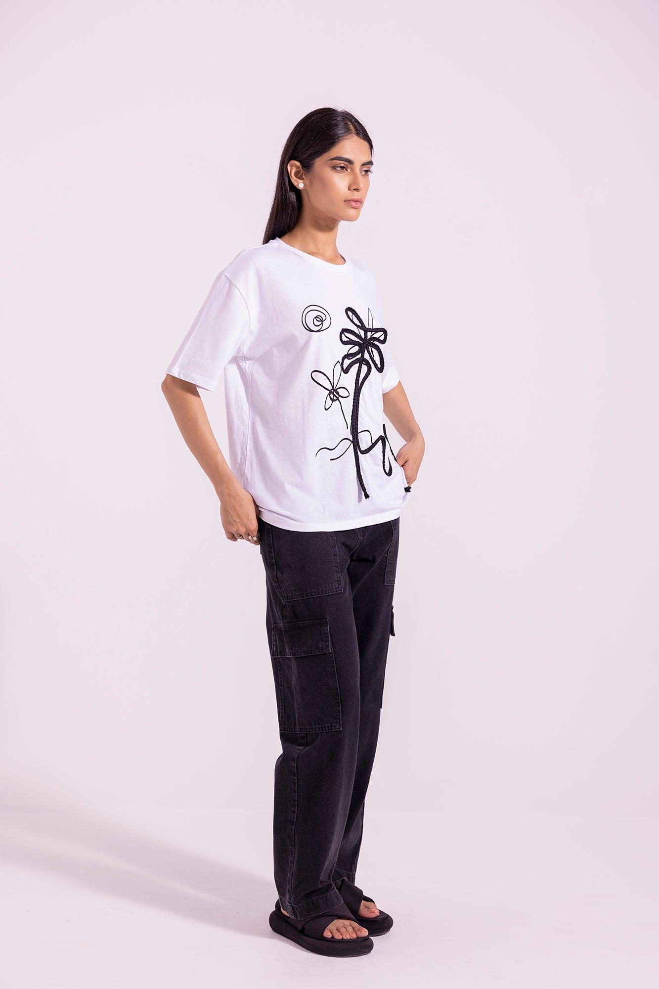 Ethnic - EMBROIDERED T-SHIRT (E1019/108/001)