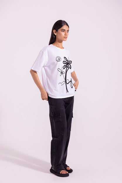 Ethnic - EMBROIDERED T-SHIRT (E1019/108/001)