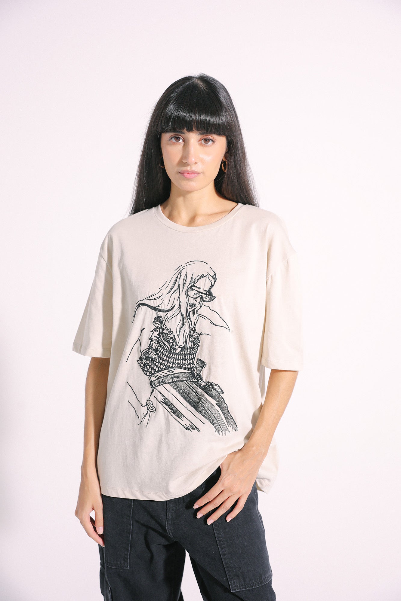 Ethnic - EMBROIDERED T-SHIRT (E1036/108/006)