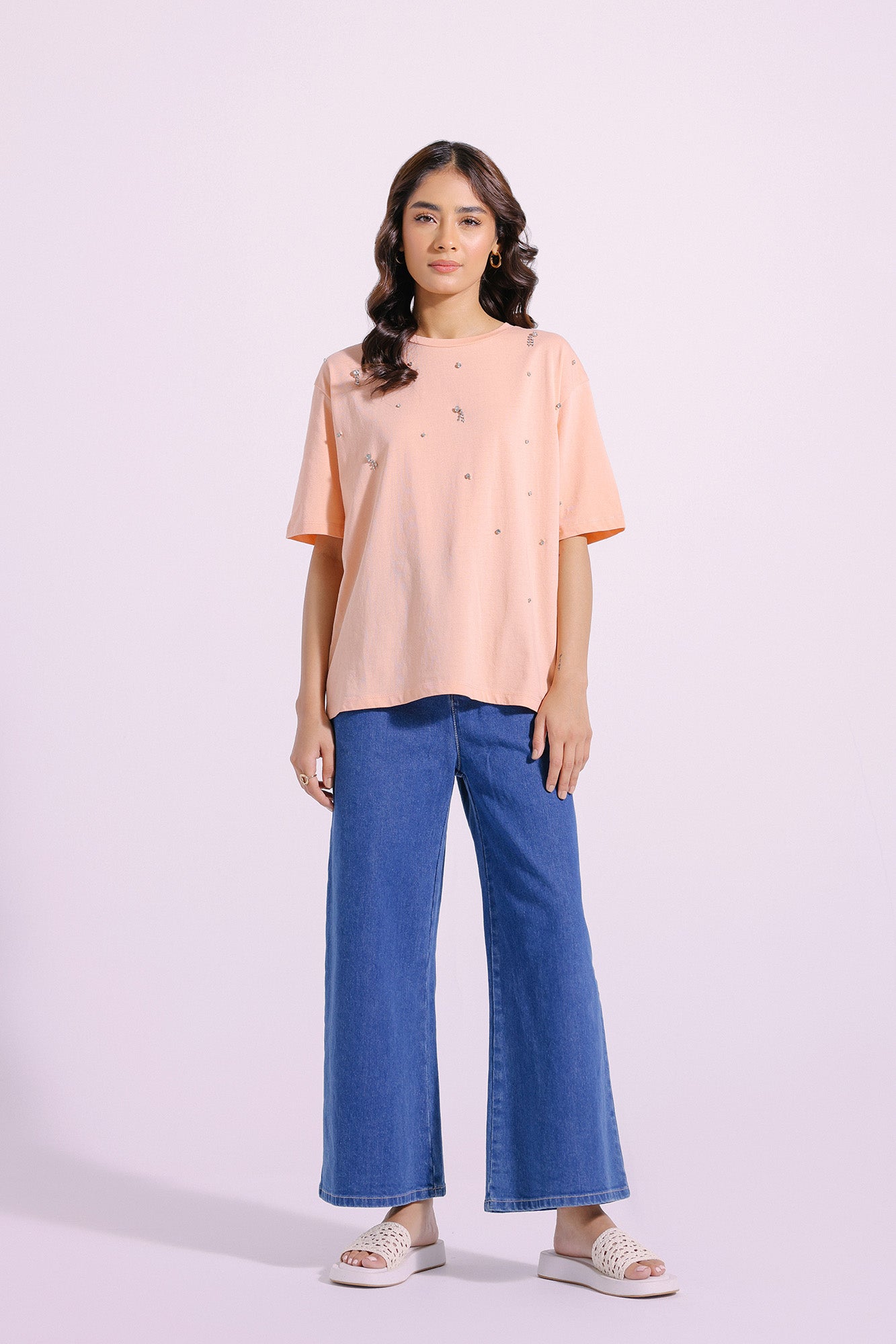 Ethnic - EMBELLISHED T-SHIRT (E1044/108/808)