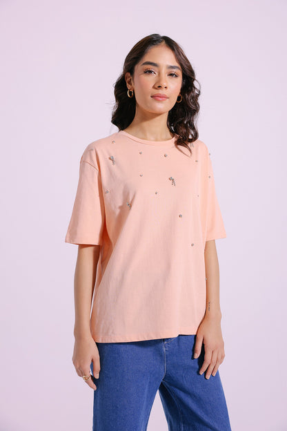 Ethnic - EMBELLISHED T-SHIRT (E1044/108/808)