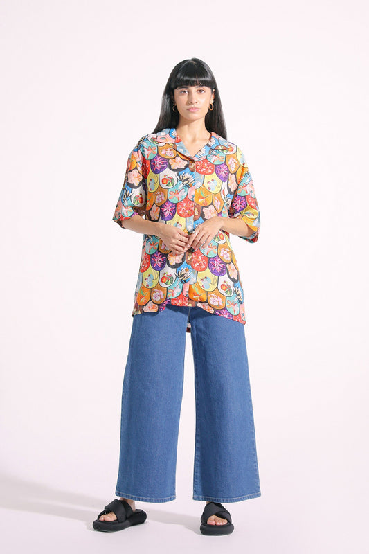 Ethnic - PRINTED BUTTON DOWN SHIRT (E1063/108/214)