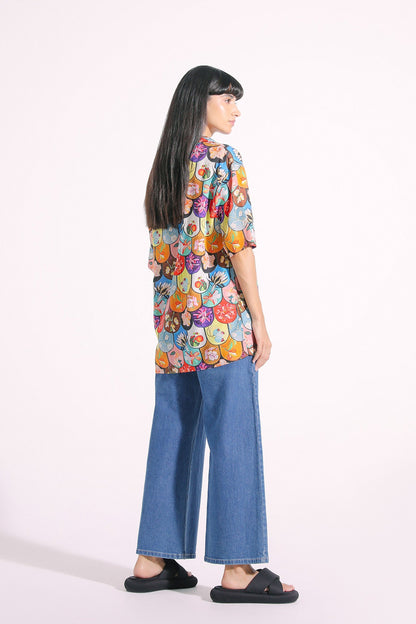 Ethnic - PRINTED BUTTON DOWN SHIRT (E1063/108/214)