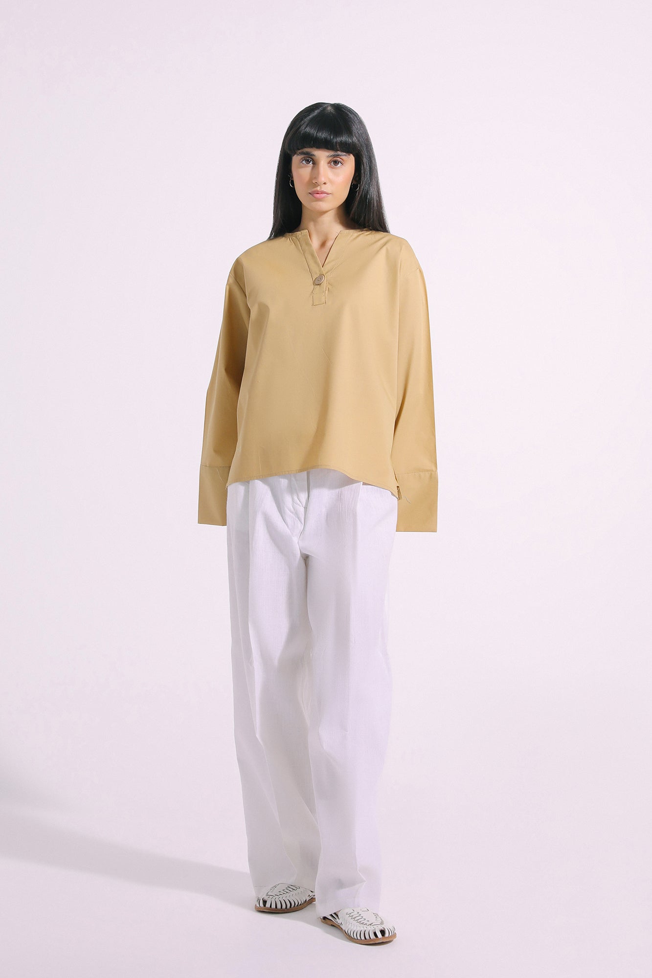 Ethnic - SOLID V NECK TOP (E1082/108/113)
