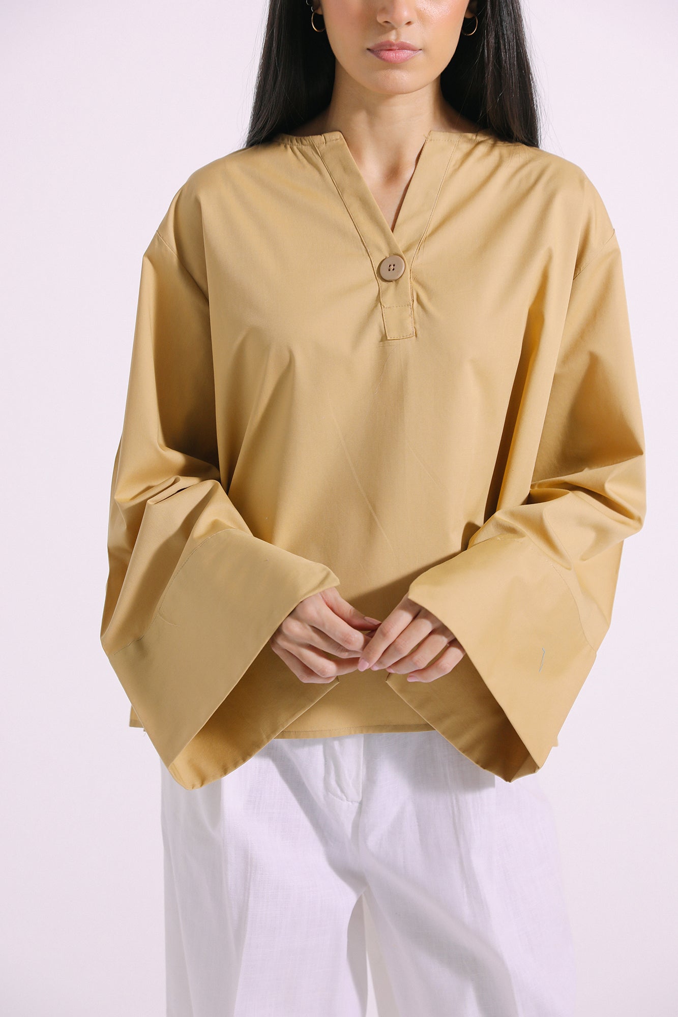 Ethnic - SOLID V NECK TOP (E1082/108/113)