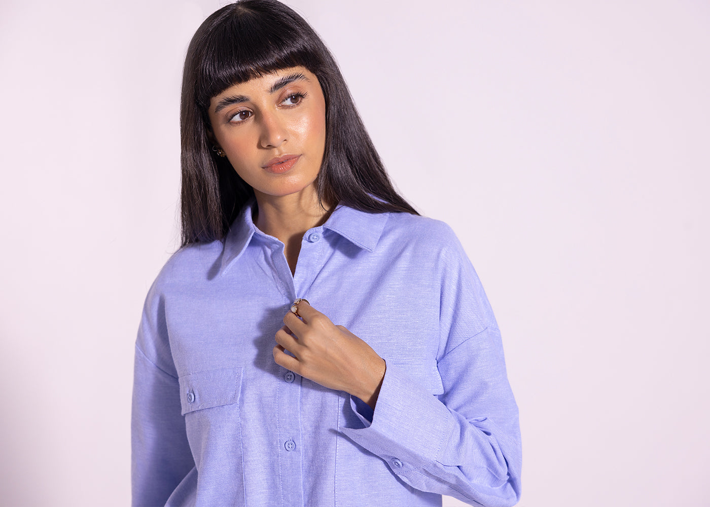 Ethnic - SOLID BUTTON DOWN SHIRT (E1091/108/616)