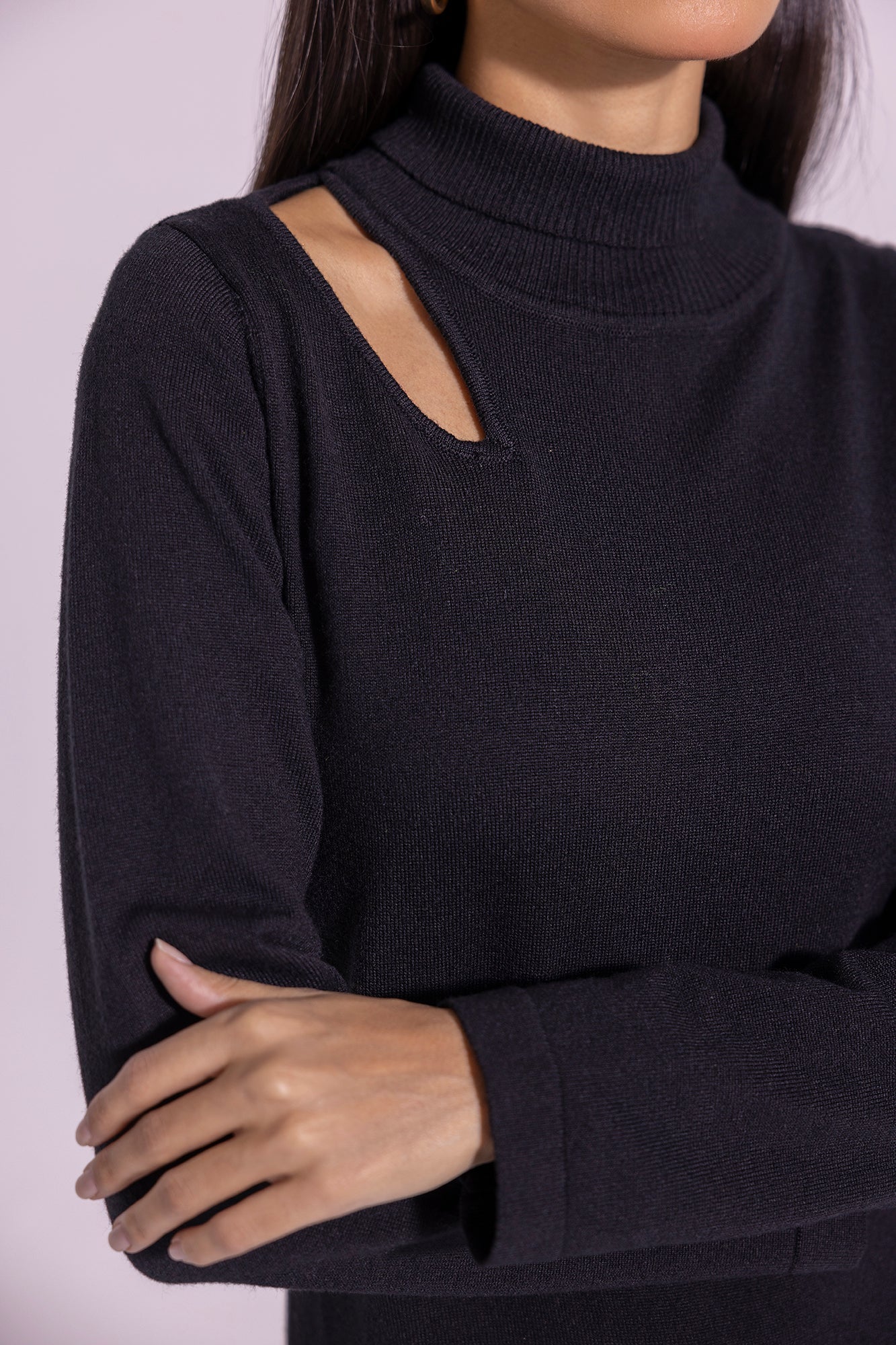 Ethnic - SOLID TURTLE NECK DRESS (E1203/108/902)