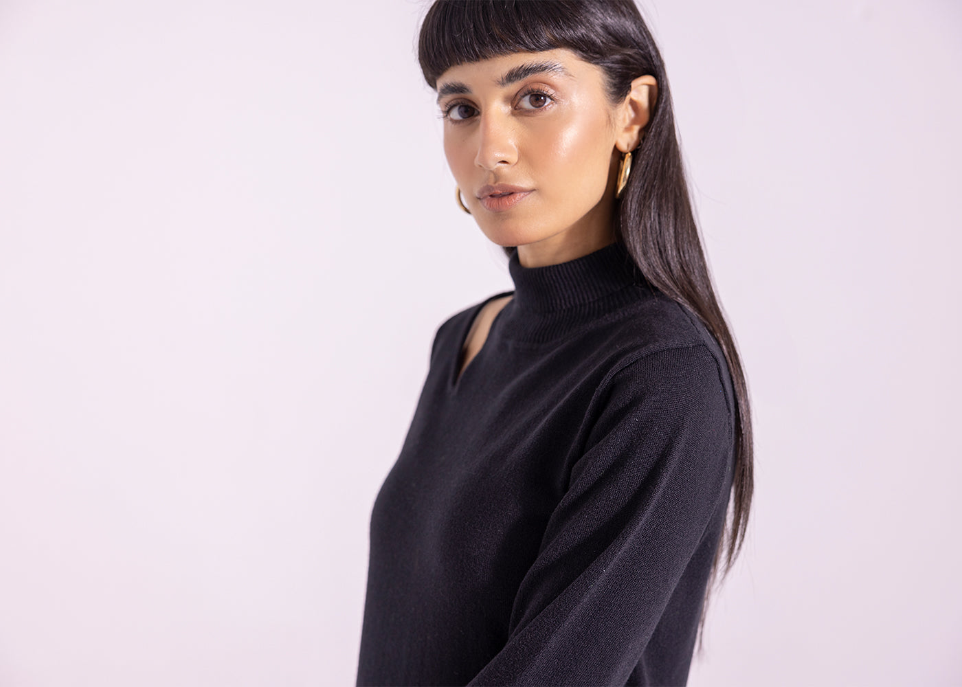 Ethnic - SOLID TURTLE NECK DRESS (E1203/108/902)