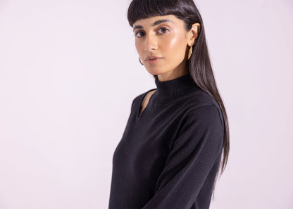 Ethnic - SOLID TURTLE NECK DRESS (E1203/108/902)