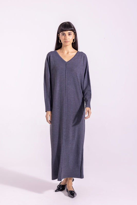 Ethnic - SOLID V-NECK DRESS (E1204/108/906)