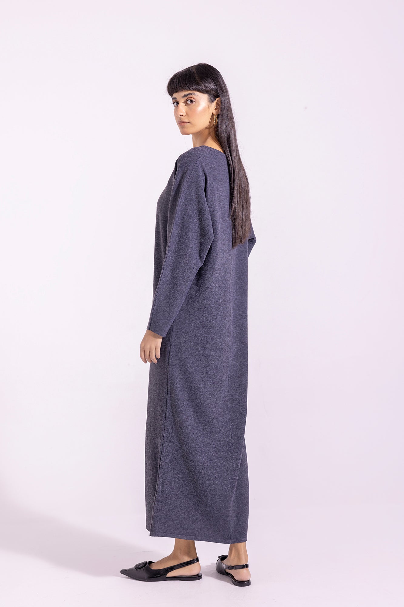 Ethnic - SOLID V-NECK DRESS (E1204/108/906)