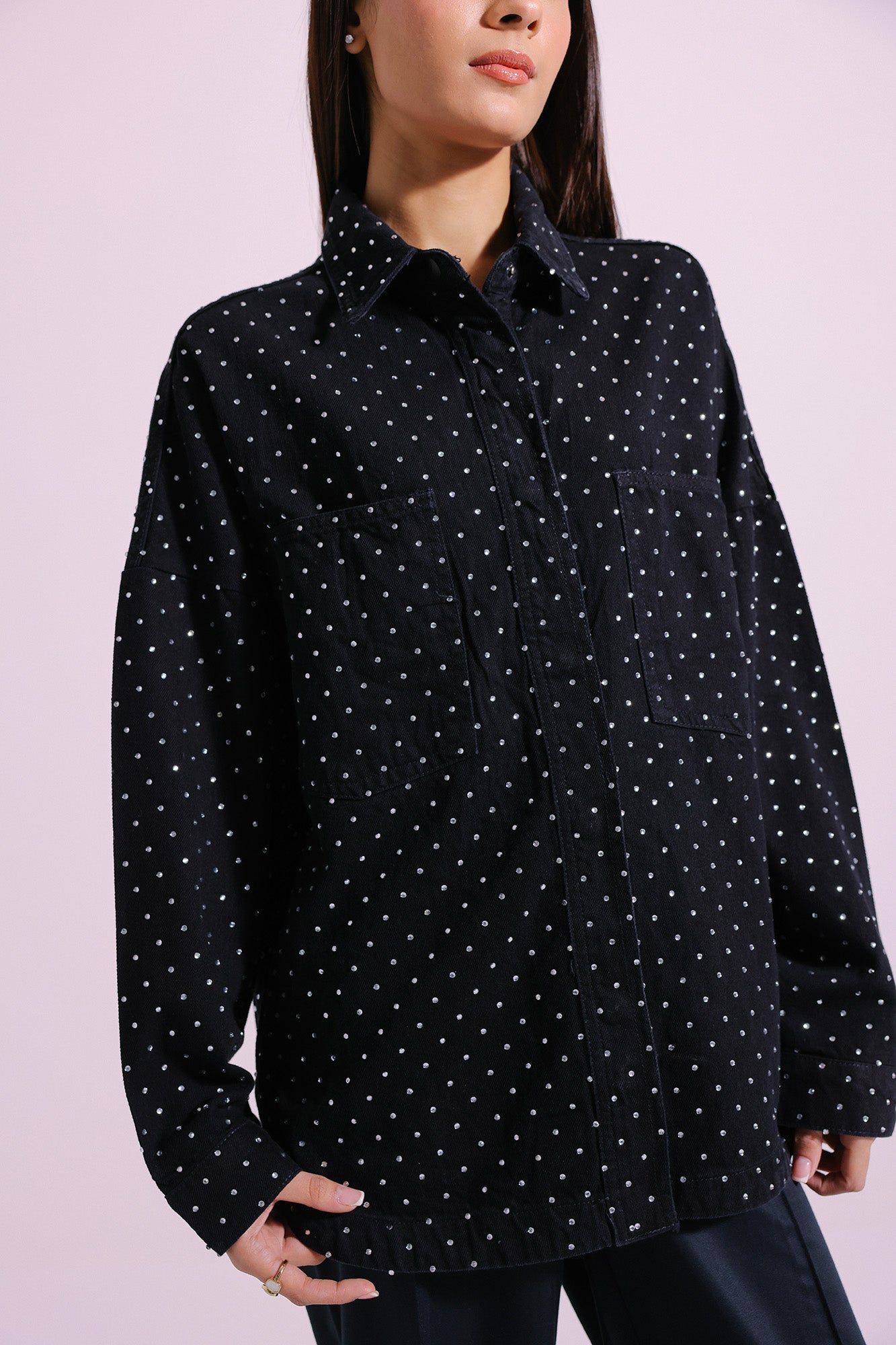 Ethnic - EMBELLISHED OVERSHIRT (E1225/108/902)