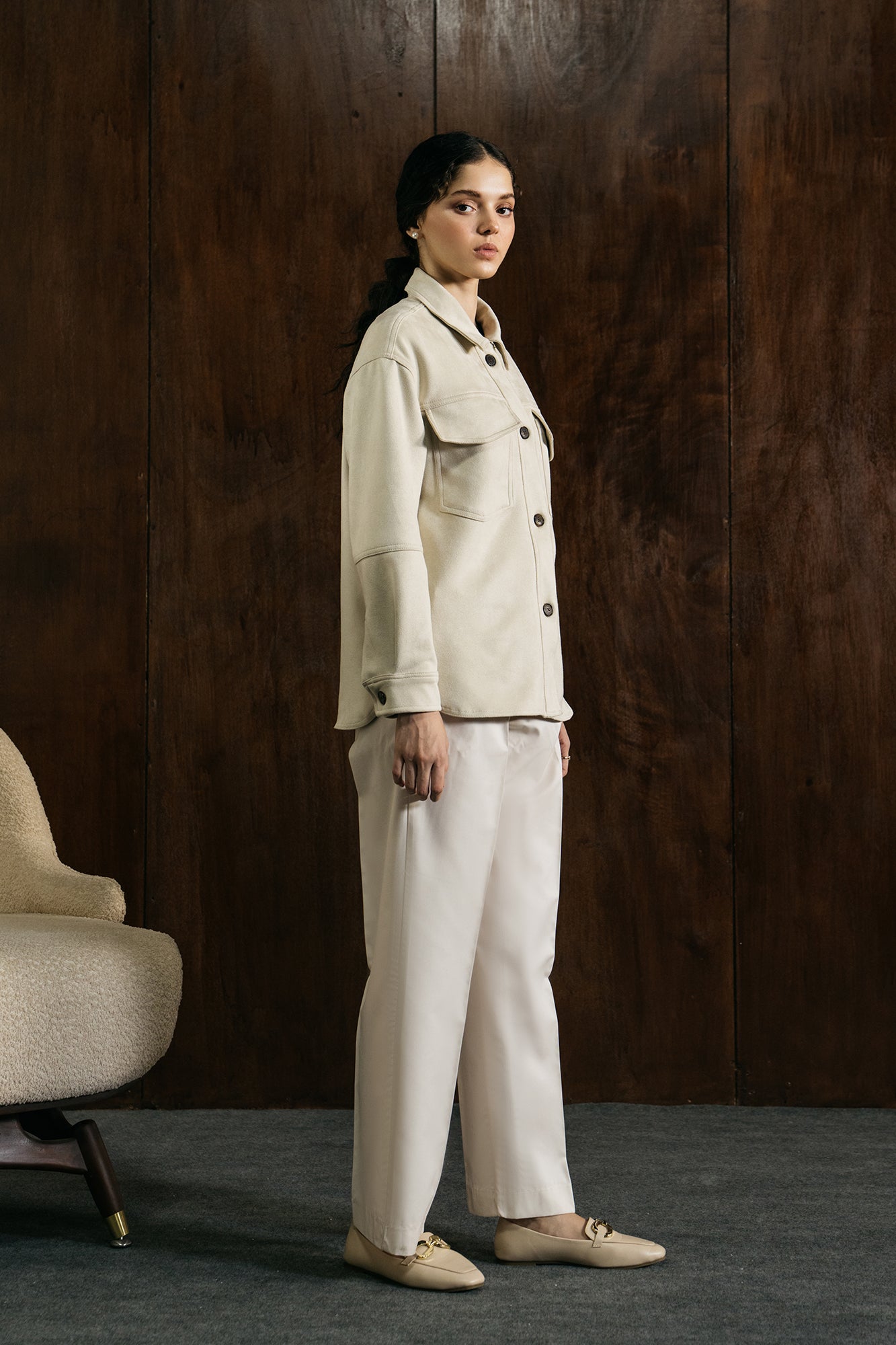 Ethnic - SOLID OVERSHIRT (E1226/108/002)