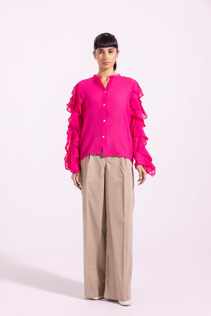 Ethnic - SOLID BUTTON DOWN SHIRT (E1240/108/411)