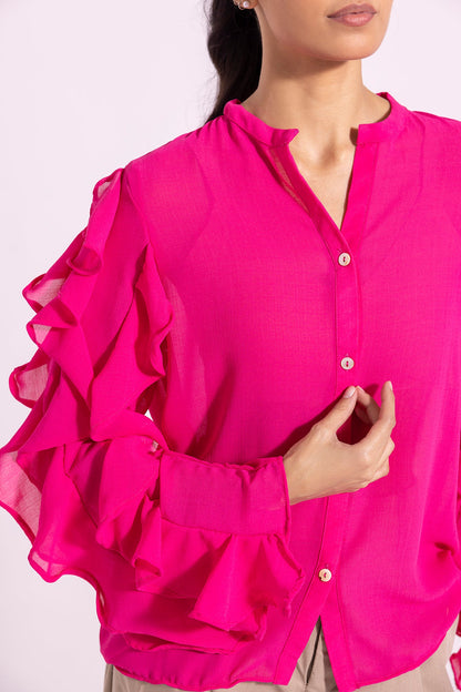 Ethnic - SOLID BUTTON DOWN SHIRT (E1240/108/411)