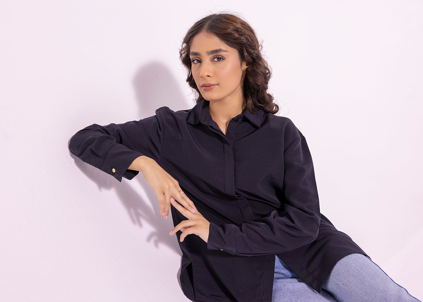 Ethnic - SOLID BUTTON DOWN SHIRT (E1244/108/902)