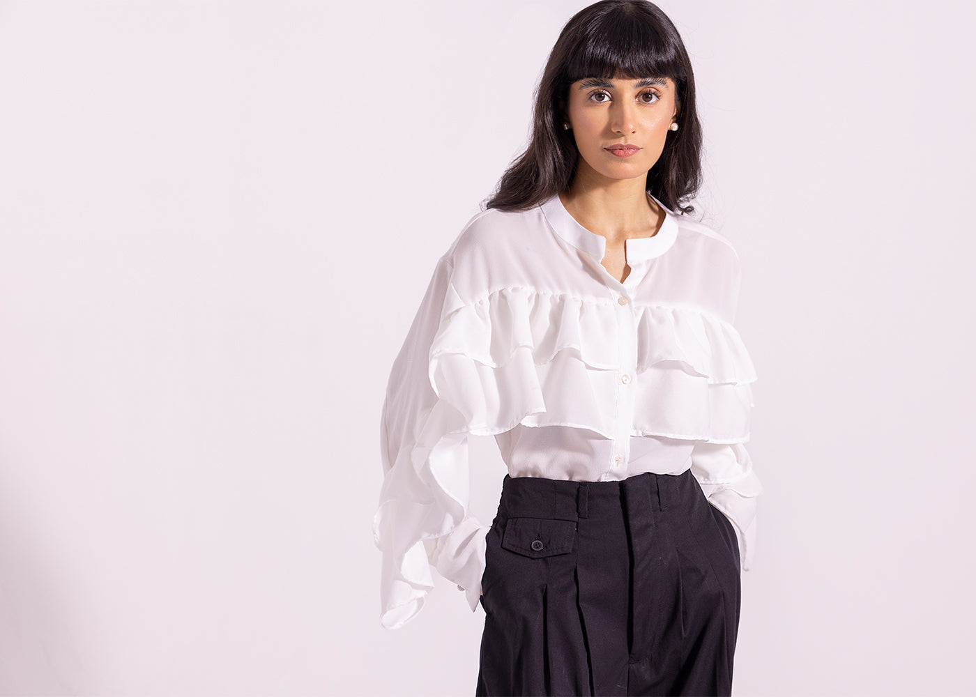 Ethnic - SOLID BUTTON DOWN SHIRT (E1245/108/002)