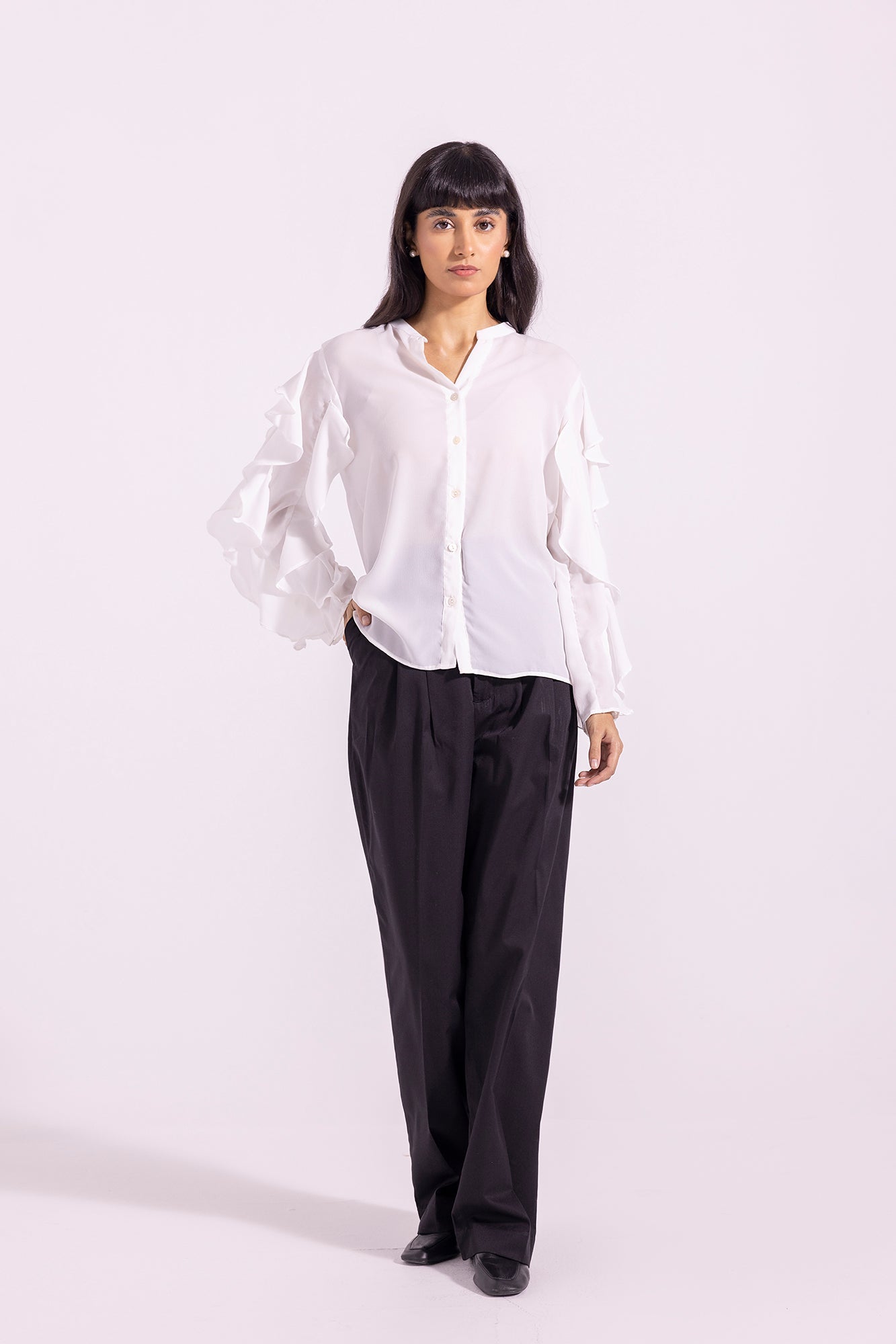Ethnic - SOLID BUTTON DOWN SHIRT (E1247/108/002)